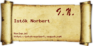 Istók Norbert névjegykártya