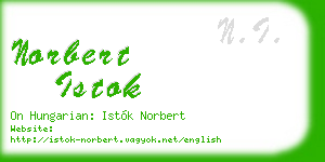 norbert istok business card